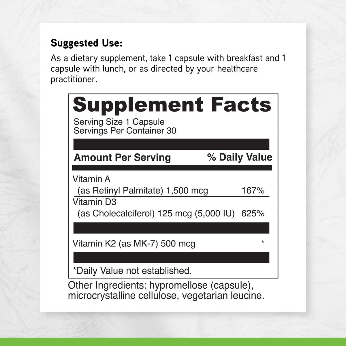 Buy supplements DAVINCI Labs ADK - Helps Support Bone, Heart & Immune Health - Dietary Supplement with Vitamins A, D3 & K2 (as MK-7) - Vegetarian - Vitaza UK Supplements UK