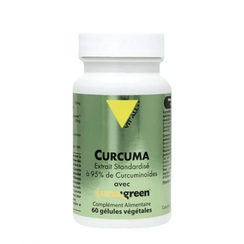 Buy Curcuma Extrait Standardisé 95% curcuminoides 60 gélules VIT'ALL+ - Vitaza UK Supplements UK