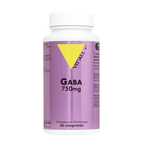 Buy GABA 750 mg (Sommeil réparateur, sérénité) 60 comprimés VIT'ALL+ - Vitaza UK Supplements UK