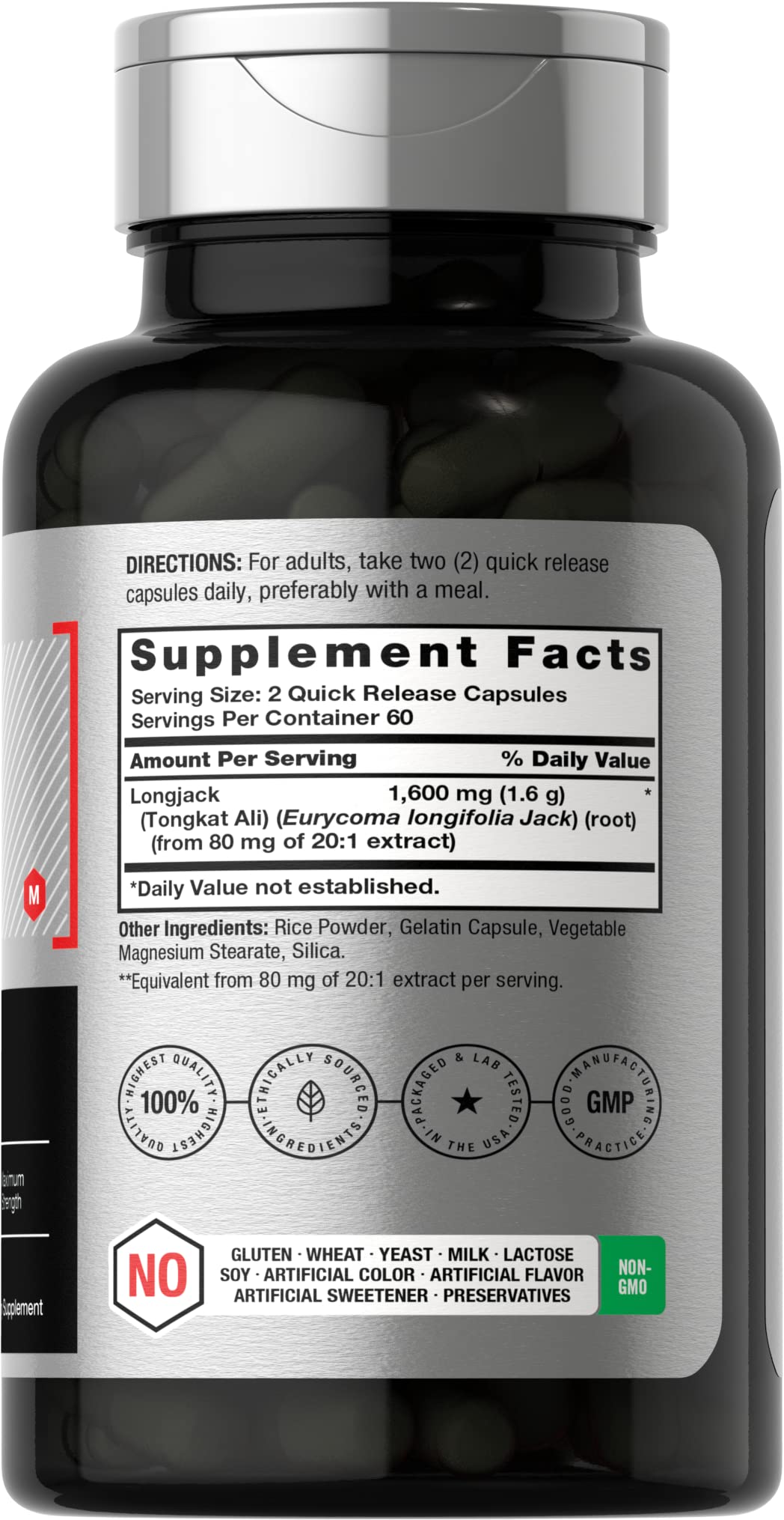 Buy Horbäach Longjack Tongkat Ali for Men and Women | 120 Capsules | Extract Supplement | Maximum Strength Pills - Vitaza UK Supplements UK