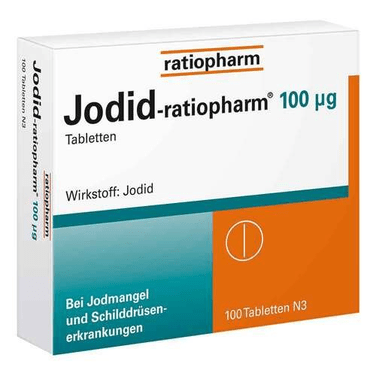 Buy Jodid-ratiopharm 100 µg iodide tablets, 100 pcs - Vitaza UK Supplements UK