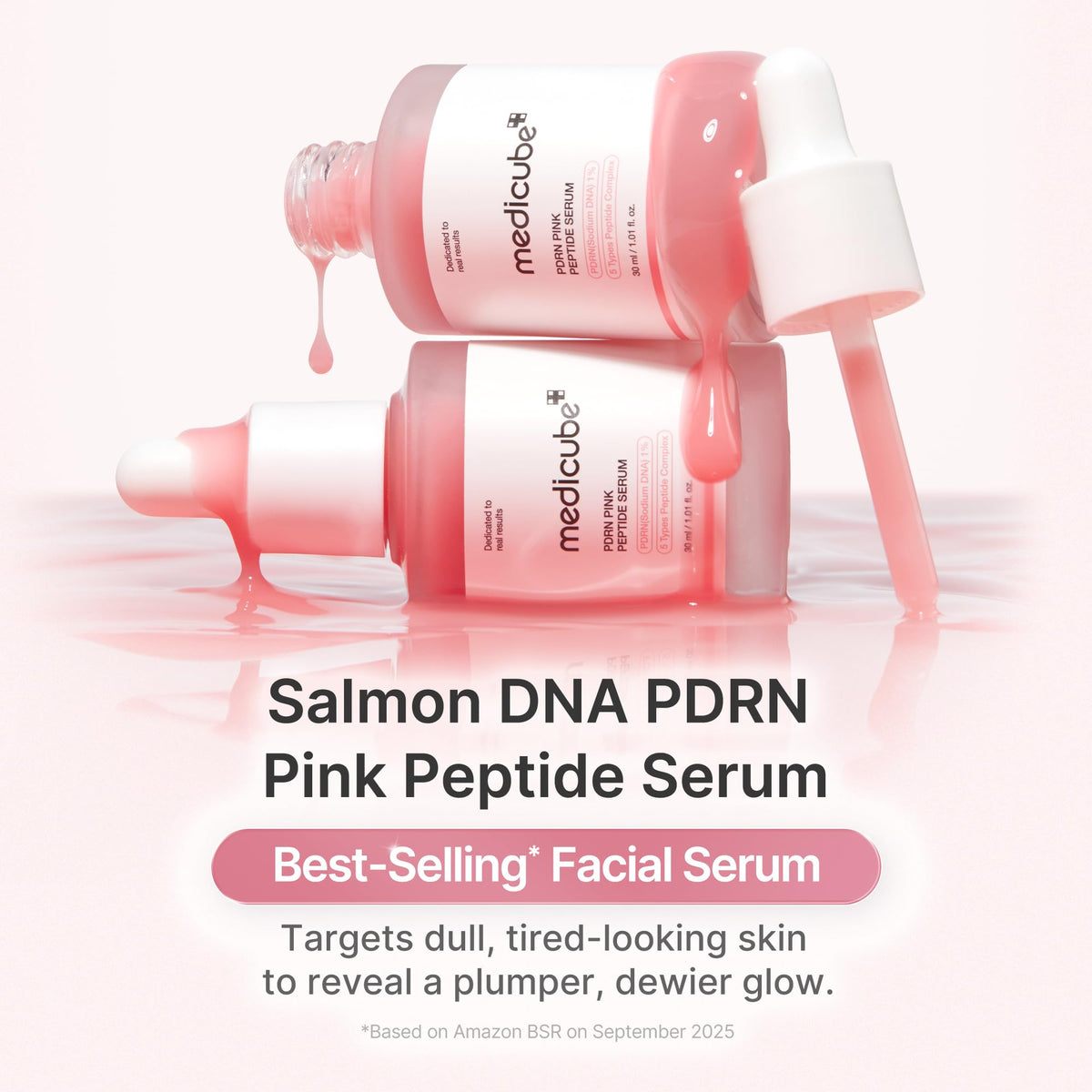 Buy medicube PDRN Pink Peptide Serum with Salmon DNA | Pink Glow Serum with Peptides - Vitaza UK Supplements UK