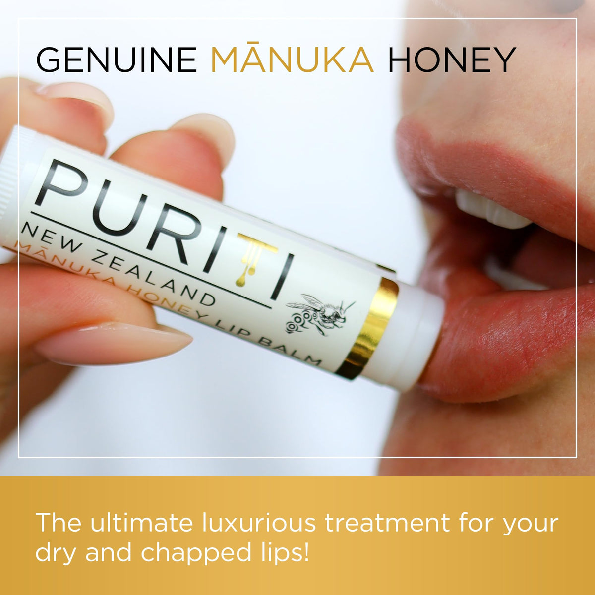 PURITI Manuka Honey Lip Balm – 3pack Soothing & Moisturizing, Enriched with Almond - Maple Wellness Supplements