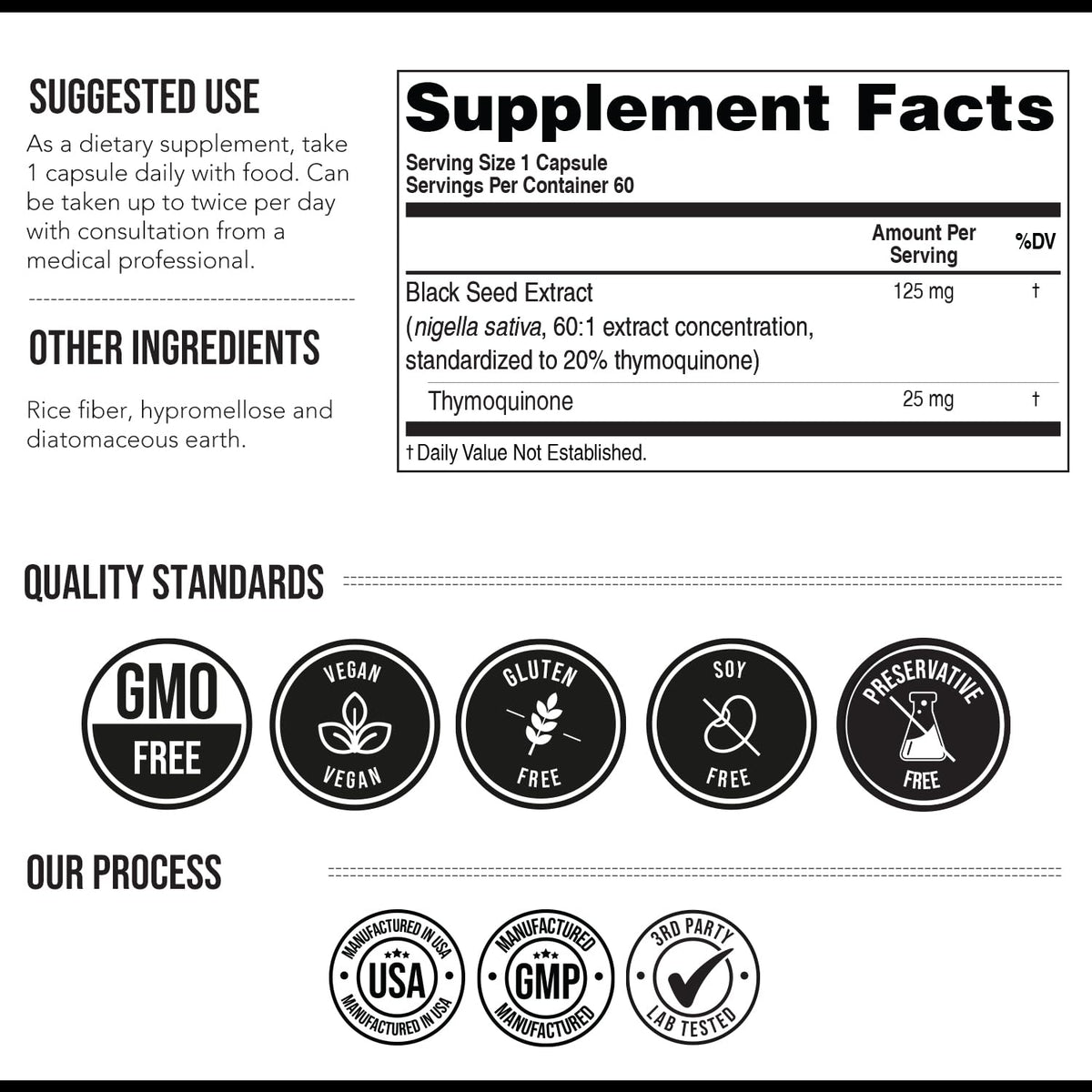 20% Thymoquinone Black Seed Extract Capsules - TQ-Advanced 4X®: Potent Thymoquinone Concentration Available - 60:1 Concentrate from Nigella Sativa - Maple Wellness Supplements