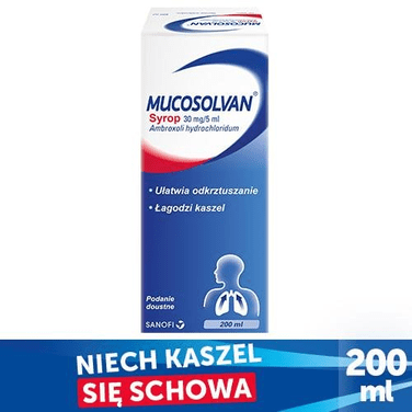 2x 200ml Mucosolvan 30mg/5ml Syrup / Dry Couch / Improves Respiratory Function 400ml - Maple Wellness Supplements