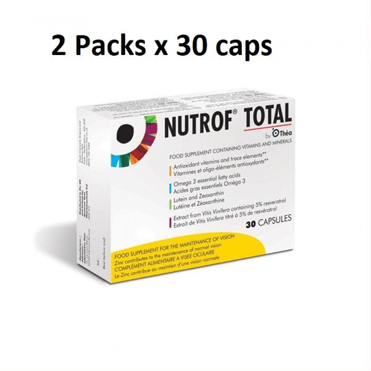 Buy ​2x 30 NUTROF TOTAL, for vision preservation, 30 soft gelatin capsules - Vitaza UK Supplements UK