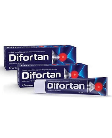 Buy ​2x100g Difortan gel for the treatment of muscle pain 100mg/g - Vitaza UK Supplements UK