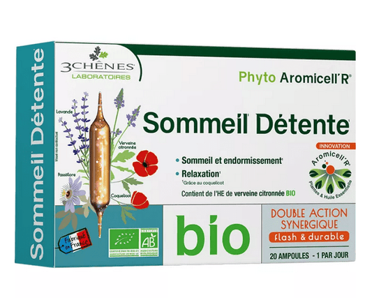 Buy ​3-Chênes Phyto Aromicell'r Bio Sommeil Détente 20 phials - Vitaza UK Supplements UK