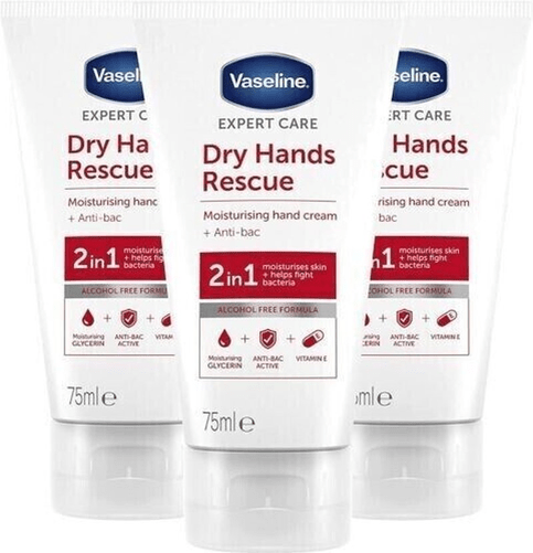 Buy ​3 X Vaseline Expert Care Dry Hands Rescue Moisturises Protects against Bacteria - Vitaza UK Supplements UK