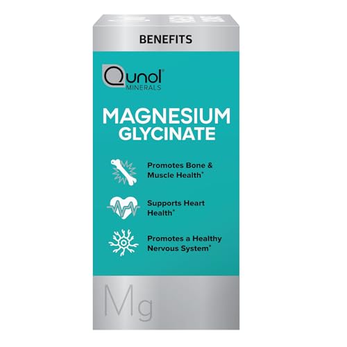 Buy supplements Qunol Magnesium Glycinate 300mg, 100% Glycinate Chelated Magnesium Supplement, 150ct Tablets - Vitaza UK Supplements UK