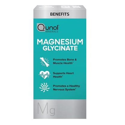Buy supplements Qunol Magnesium Glycinate 300mg, 100% Glycinate Chelated Magnesium Supplement, 150ct Tablets - Vitaza UK Supplements UK