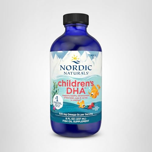 Buy supplements Nordic Naturals Children’s DHA, Strawberry - 8 oz for Kids - 530 mg Omega-3 with EPA & DHA - Brain Development & Function - Vitaza UK Supplements UK