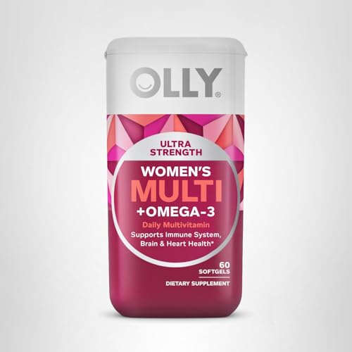 Buy supplements OLLY Ultra Women's Multi Softgels, Overall Health and Immune Support, Omega-3s, Iron, Vitamins A, D, C, E, B12, Daily Multivitamin, 30 Day Supply - 60 Count - Vitaza UK Supplements UK