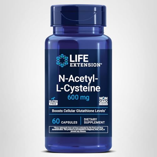Buy supplements Life Extension N-Acetyl-L-Cysteine (NAC), Immune, Respiratory, Liver Health, NAC 600 mg, Potent antioxidant Support - Vitaza UK Supplements UK