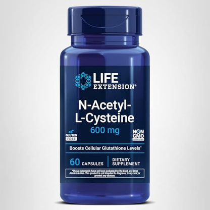 Buy supplements Life Extension N-Acetyl-L-Cysteine (NAC), Immune, Respiratory, Liver Health, NAC 600 mg, Potent antioxidant Support - Vitaza UK Supplements UK