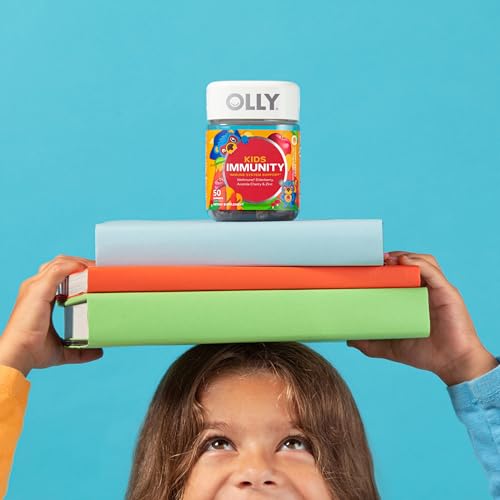 Buy supplements OLLY Kids Immunity Gummy, Immune Support, Wellmune, Elderberry, Vitamin C, Zinc, Chewable Supplement, Cherry - 50 Count - Vitaza UK Supplements UK