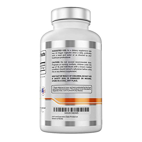 Premium Berberine HCL 1200mg- 180 Vegan Capsules, 100% Pure Berberin