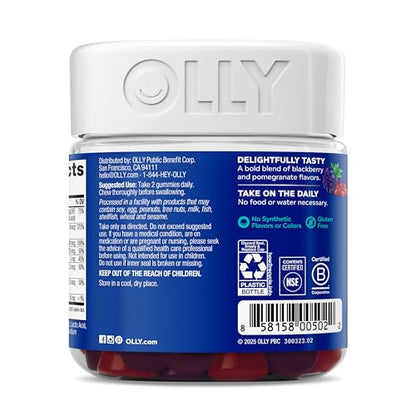 Buy supplements OLLY Men's Multivitamin Gummy, Vitamins A, C, D, E, B, Zinc, Blackberry Flavor, 45 Day Supply - 90 Count - Vitaza UK Supplements UK