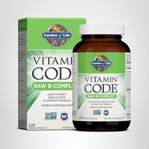 Buy supplements Garden of Life Vitamin B Complex, 120 Vegan Capsules, High Potency Vitamins for Energy & Metabolism with B6, Folate & B12 - Vitaza UK Supplements UK