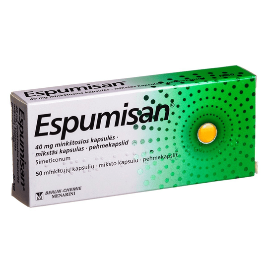 50x ESPUMISAN 40mg for Stomach Pain Meteorism Bloating Gas N50 - Maple Wellness Supplements