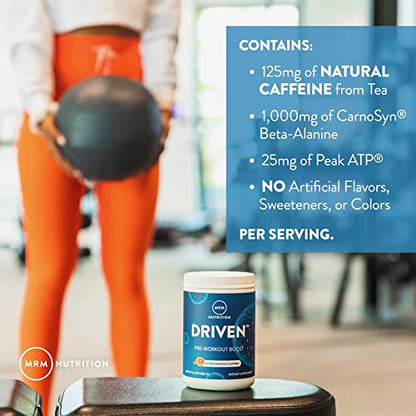 MRM Nutrition Driven Pre-Workout Powder | Mixed Berry Flavored | 125mg Caffeine | Pure MRMBuy Supplements Australia