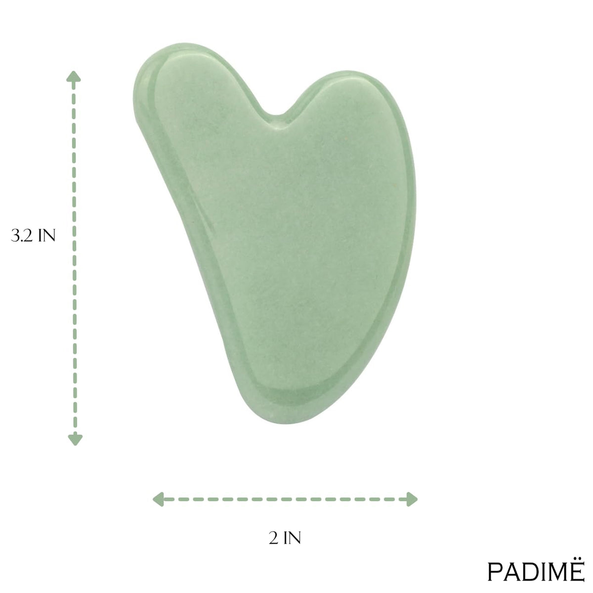 Padime 2 pcs | Premium Set | Real Jade Gua Sha Tool for Facial Skin Care + Glass Bottle for Your Oil PadimëBuy Supplements Australia