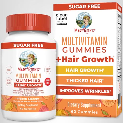 Buy supplements MaryRuth's Multivitamin + Hair Growth Gummies | with Lustriva® | Biotin 10000mcg | B Vitamins | Formulated for Thicker Hair, Wrinkles, Fine Line - Vitaza UK Supplements UK