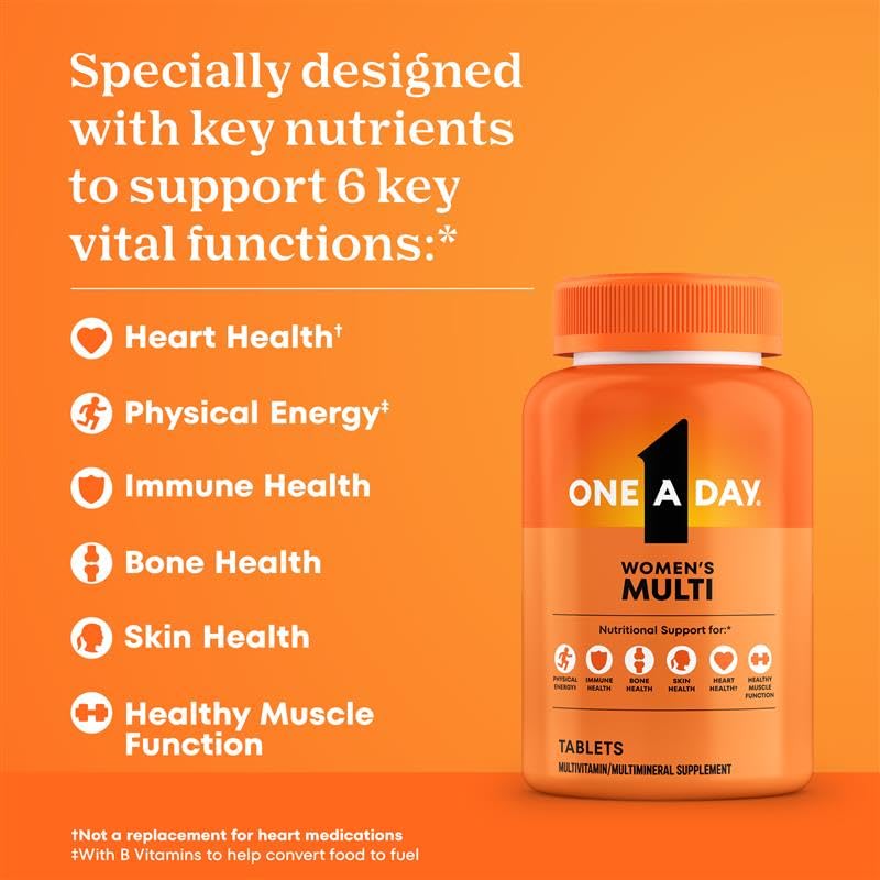 Buy supplements One A Day Multivitamin for Women- Daily Vitamins for Woman with Biotin, Calcium, Folic Acid, Iron & Zinc, Complete Women’s Vitamins - Vitaza UK Supplements UK
