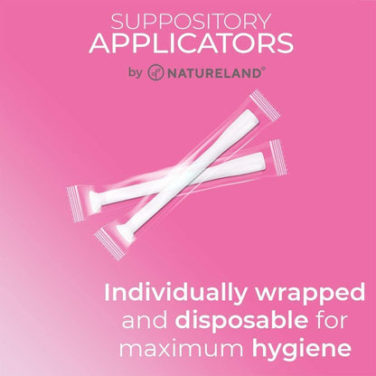 Natureland [40 Count Boric Acid Suppositories 600mg w/ [10 Pack] Vaginal Applicator - Feminine Care NaturelandBuy Supplements Australia