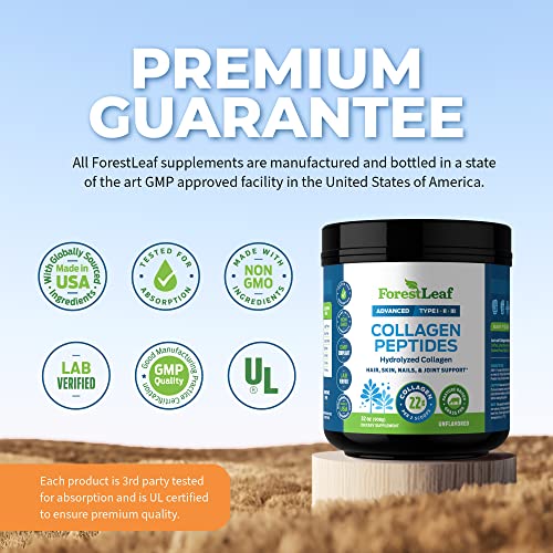Collagen Peptides Powder Unflavored - Hydrolyzed Collagen Protein