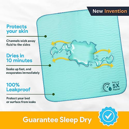 IMPROVIA® Washable Underpads, 34" x 36" (Pack of 4) - Heavy Absorben IMPROVIABuy Supplements Australia