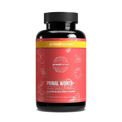 Buy supplements Primal Harvest Women+, Woman's Multivitamin Vitamin A, Vitamin C, Vitamin D and E, Vitamin B12, B6, Biotin - Vitaza UK Supplements UK