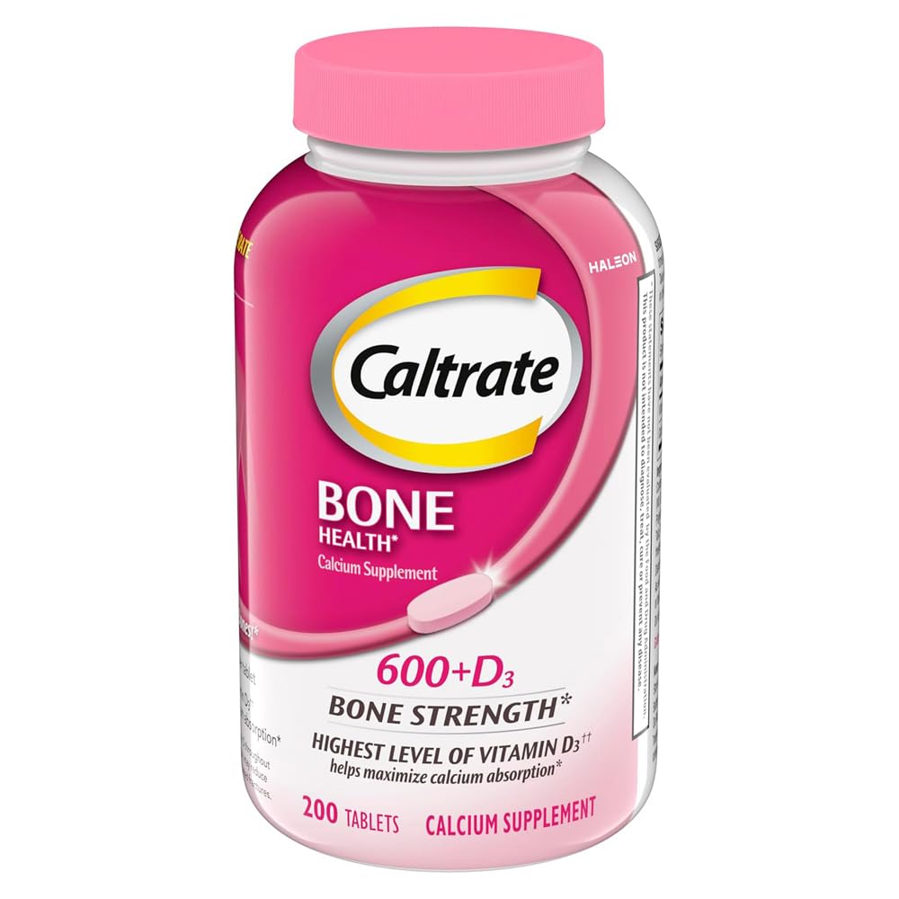 Buy supplements Caltrate 600 Plus D3 Calcium and Vitamin D Supplement Tablets, Bone Health Supplements for Adults - 200 Count - Vitaza UK Supplements UK