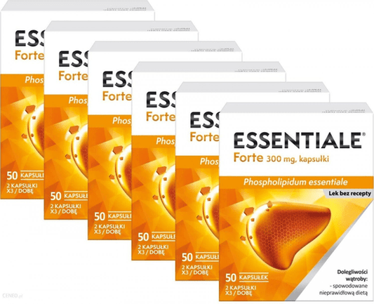 Buy ​6 boxes Essentiale FORTE 300 mg, 6×50 caps Liver Protection, Health, Detox - Vitaza UK Supplements UK