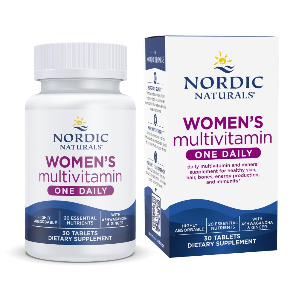 Buy supplements Nordic Naturals Women’s Multivitamin One Daily - Skin, Hair, Energy, & Bone Support - Immunity Supplement - Vitaza UK Supplements UK