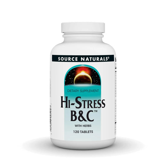 Source Naturals Hi-Stress B&C with Herbs - 120 Tablets Source NaturalsBuy Supplements Australia