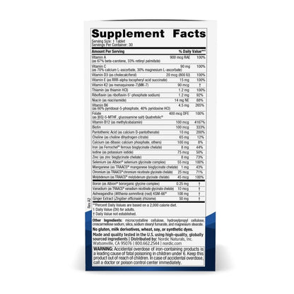 Buy supplements Nordic Naturals Women’s Multivitamin One Daily - Skin, Hair, Energy, & Bone Support - Immunity Supplement - Vitaza UK Supplements UK