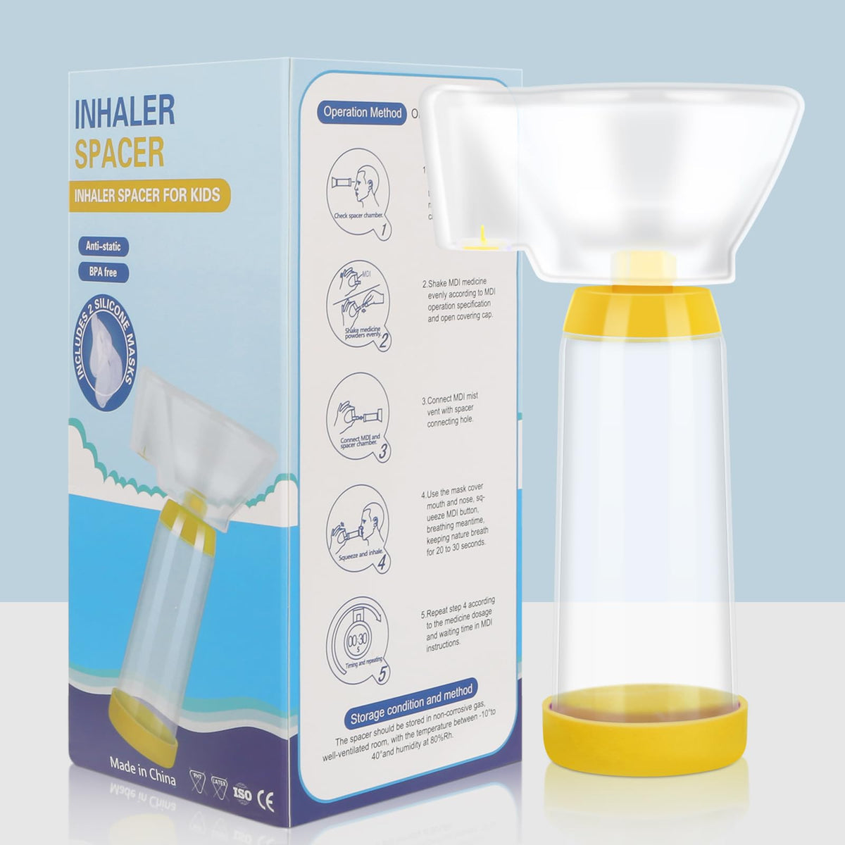 Fivepropy Handheld Spacer for Infant, Toddle, Baby, Kids and Adults with 2 Comfortable FivepropyBuy Supplements Australia