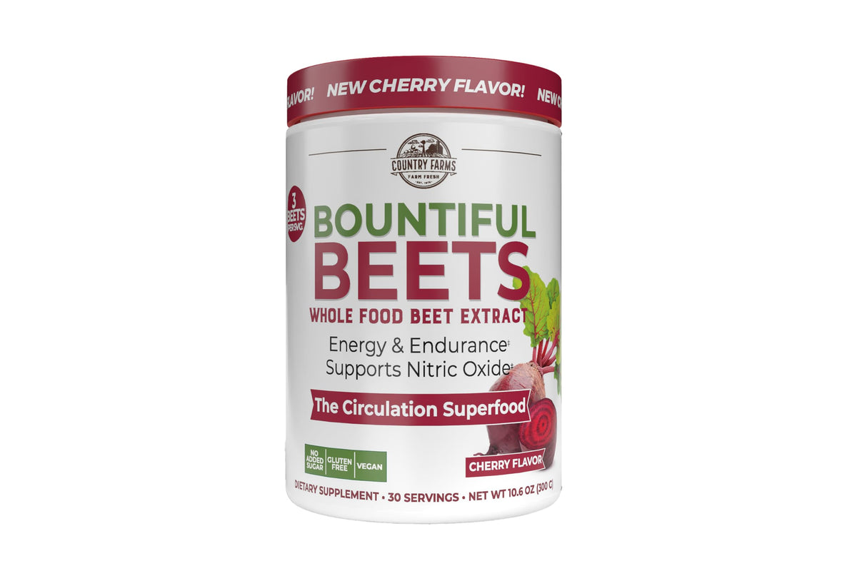 Buy supplements Country Farms Bountiful Beets, Wholefood Beet Extract Superfood, Helps Support Healthy Circulation and Promote Energy - Vitaza UK Supplements UK