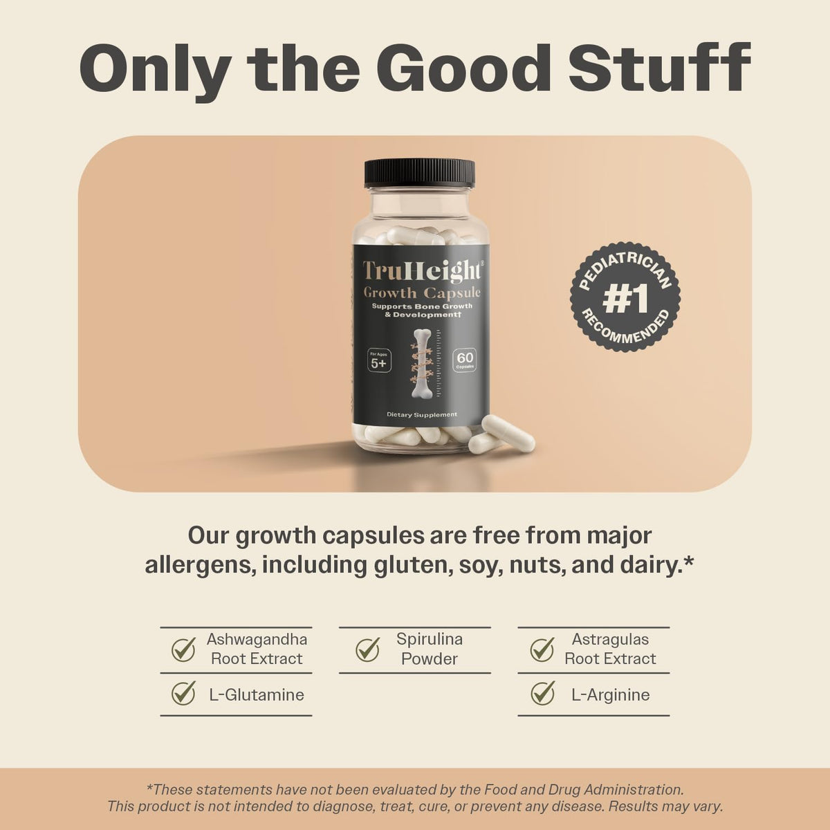 Buy supplements TruHeight Growth Capsules - Tall Nutrition for Natural Growth Supplement for Kids & Teens - Pediatric Vitamin D, K, Calcium & Ashwagandha - Bone Strength - Vitaza UK Supplements UK