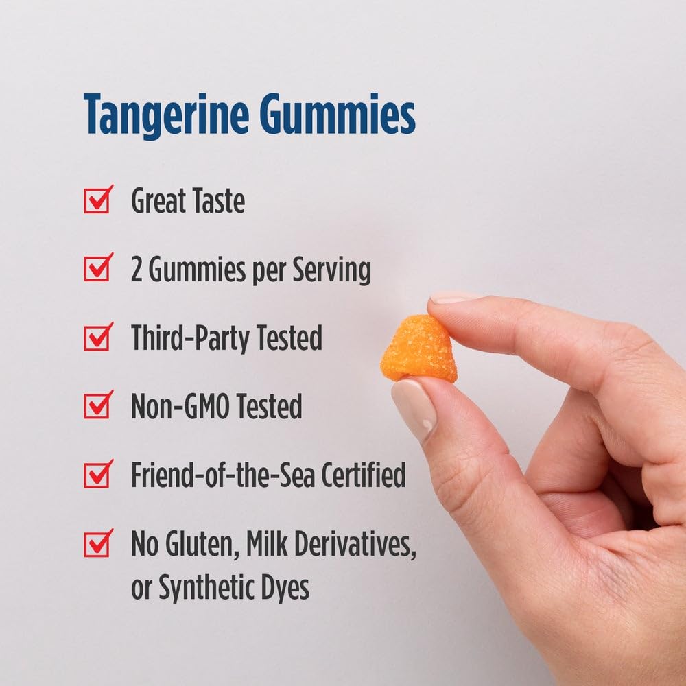 Buy supplements Nordic Naturals Nordic Omega-3 Gummies, Tangerine - 120 Gummies - 82 mg Total Omega-3s with EPA & DHA - Vitaza UK Supplements UK