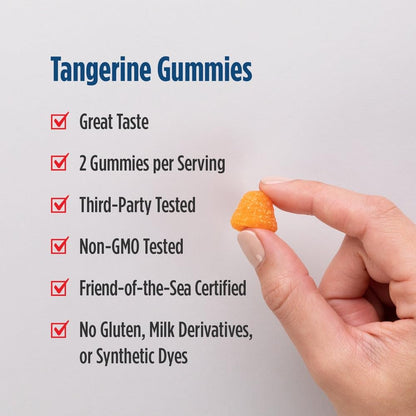 Buy supplements Nordic Naturals Nordic Omega-3 Gummies, Tangerine - 120 Gummies - 82 mg Total Omega-3s with EPA & DHA - Vitaza UK Supplements UK