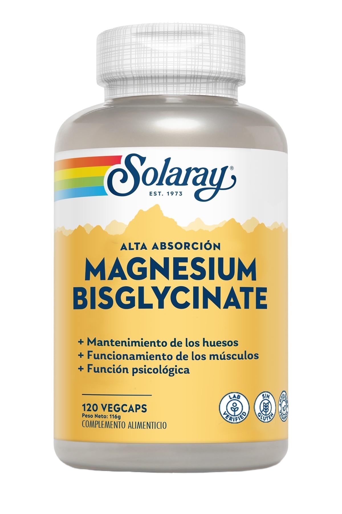 Buy supplements SOLARAY Magnesium Glycinate Capsules, Chelated Magnesium Bisglycinate w/BioPerine, Higher Absorption Magnesium Supplement - Bones, Muscles, Vitaza UK Supplements UK