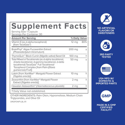 Buy supplements Gundry MD Power Phenols Brain Health Supplement for Cognition, Focus, Motivation, Productivity, and Energy - (30 Servings) - Vitaza UK Supplements UK