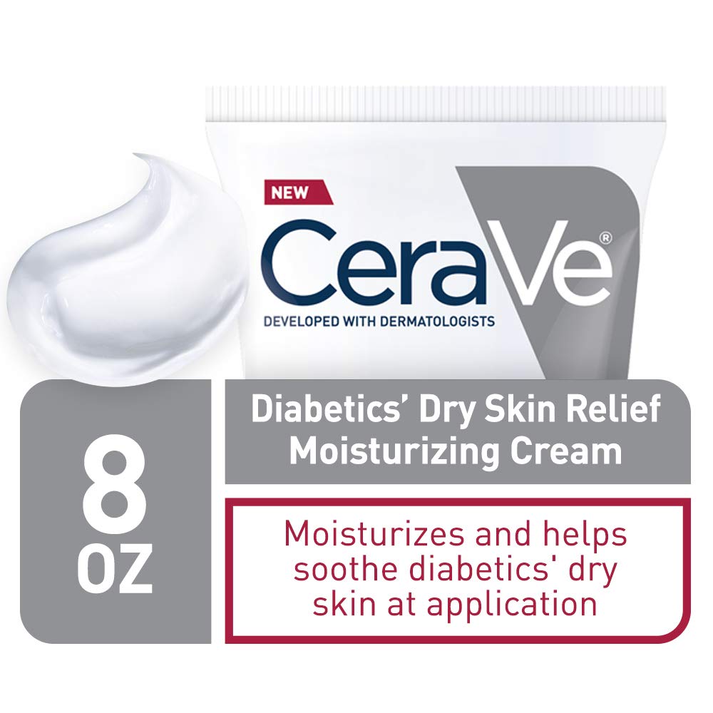 Buy supplements CeraVe Moisturizing Cream for Diabetics’ Dry Skin, Urea Cream with Bilberry for Face and Body, Fragrance Free - Vitaza UK Supplements UK