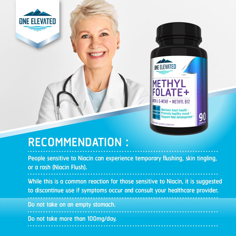 Buy supplements Double Strength & Most Bioactive Methyl Folate! Uniquely Formulated with Highest Pharmaceutical Grade Methylcobalamin (B12), Niacin, B1, B2 B6. - Vitaza UK Supplements UK
