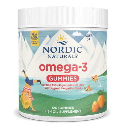 Buy supplements Nordic Naturals Nordic Omega-3 Gummies, Tangerine - 120 Gummies - 82 mg Total Omega-3s with EPA & DHA - Vitaza UK Supplements UK