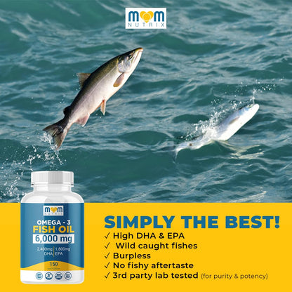Buy supplements Omega 3 Fish Oil with Maximum EPA DHA - Supports Brain, Liver, Heart & Immunity - Made in The USA - 150 Softgels - Vitaza UK Supplements UK