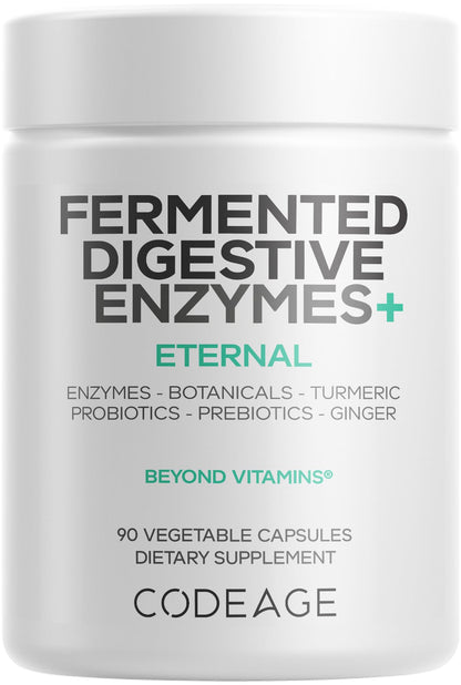 Buy supplements Codeage Fermented Digestive Enzymes Supplement 3-Month Supply - 14 Digestive Enzymes, Probiotics, Prebiotics, Fermented Botanicals - Vitaza UK Supplements UK