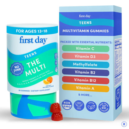 Buy supplements FIRST DAY Vitamins for Teens - Teen Multi Vitamins for Girls & Boys 12-17, Organic Fruit & Veggie Blend - 12 Key Nutrients: Vitamins A - Vitaza UK Supplements UK